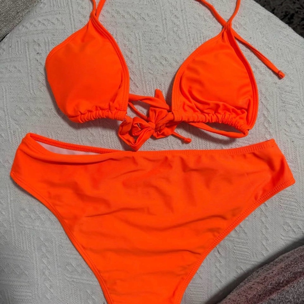 Vibrant Orange Bikini Set